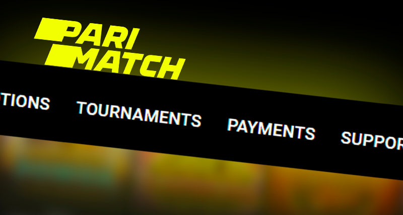 Screenshot of header on Parimatch casino site